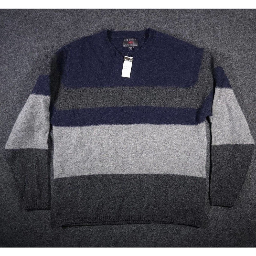 Vintage BKE Buckle Sweater Mens Medium‎ M Knit Long Sleeve Blue V Neck Y2K NWT